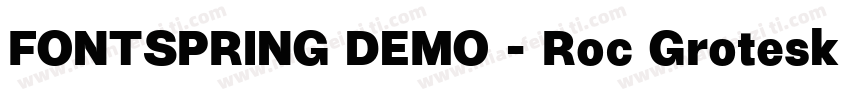 FONTSPRING DEMO - Roc Grotesk Black字体转换